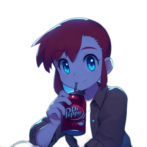 staff, robot, food, anime, cartoon, pixel art, concept art, neon lights transparent PNG cut-out