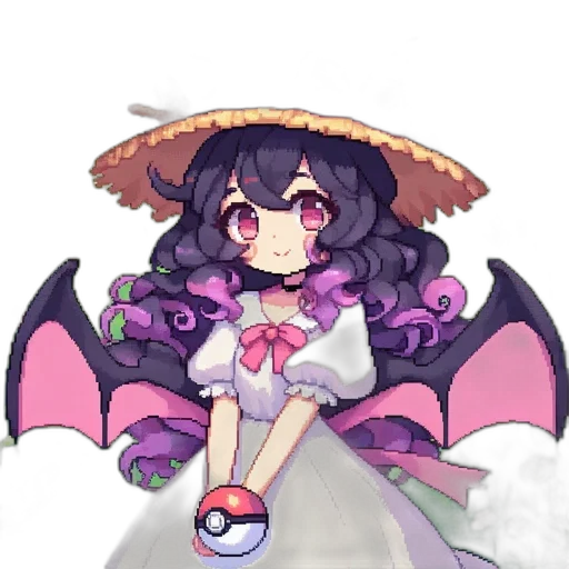 dragon, creature, staff, dress, pixel art, watercolor, anime, fantasy art transparent PNG cut-out