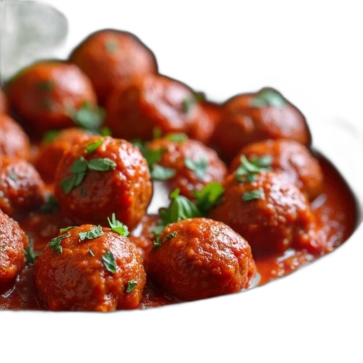 food, photorealistic, 3d render, homemade, italian, meatballs, recipe, crowd transparent PNG cut-out