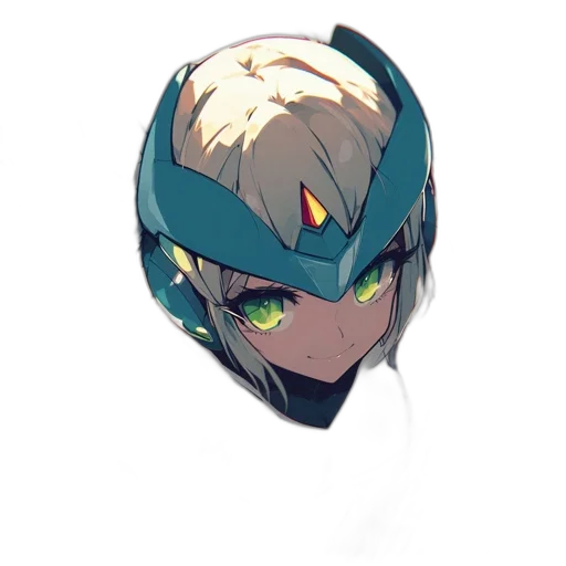 mask, face, robot, weapon, concept art, anime, cyberpunk, pixel art transparent PNG cut-out