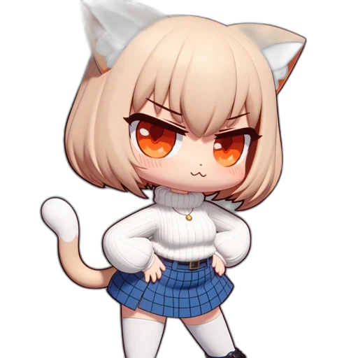 staff, creature, animal, pixel art, anime, concept art, 3d render, chibi-style transparent PNG cut-out