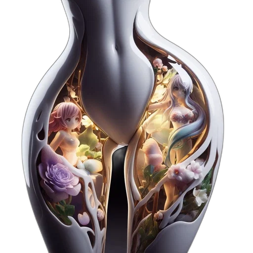 flower, jewelry, bottle, crown, photorealistic, 3d render, oil painting, concept art transparent PNG cut-out