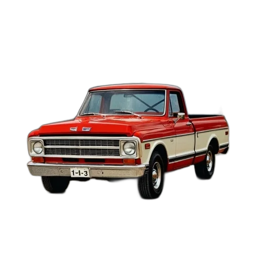 car, photorealistic, 3d render, vintage, pickup, truck, parked, dirt transparent PNG cut-out