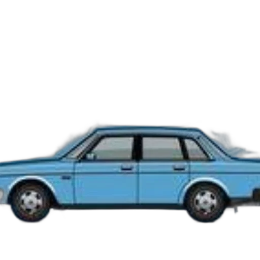car, 3d render, photorealistic, minimalist, illustration, blue, sedan, against transparent PNG cut-out