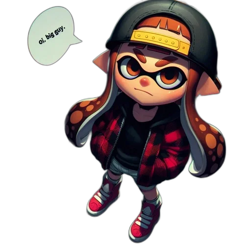 jacket, hat, pixel art, cartoon, concept art, 3d render, animated, figure transparent PNG cut-out