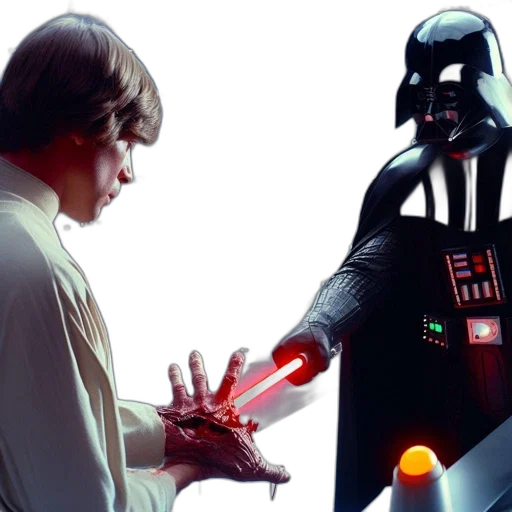 concept art, fire, iconic, star, wars, scene, luke, skywalker transparent PNG cut-out