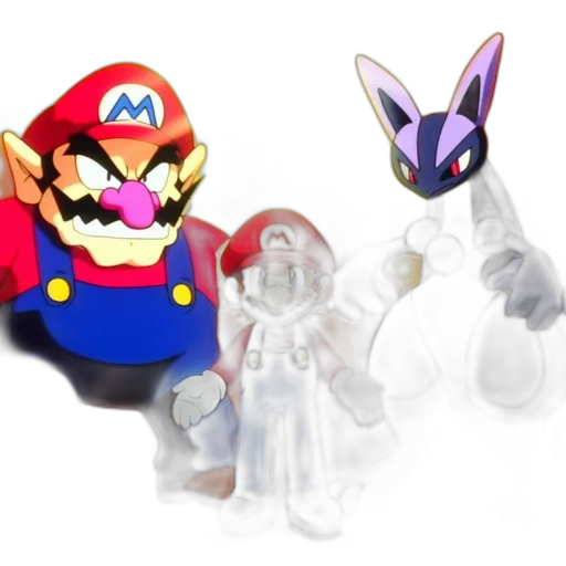 mask, 3d render, concept art, three, animated, characters, depicted, against transparent PNG cut-out