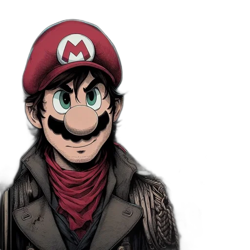 hat, mask, comic book art, cartoon, concept art, anime, red, iconic transparent PNG cut-out
