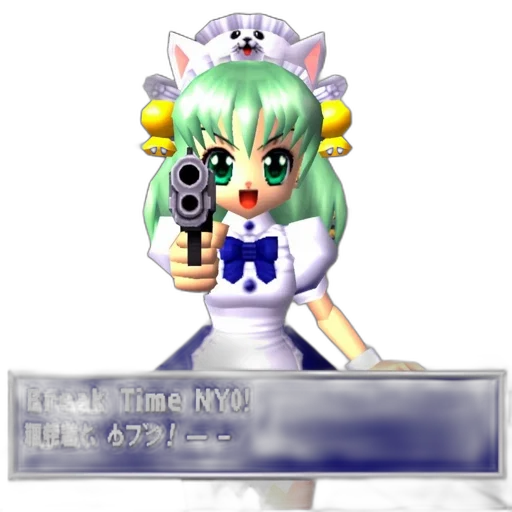 weapon, staff, robot, pixel art, vaporwave, 3d render, anime, female transparent PNG cut-out