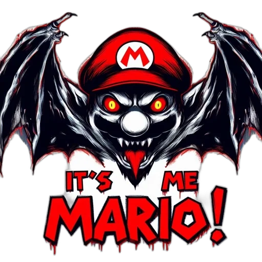 mask, creature, pixel art, concept art, comic book art, illustration, mario, gaming transparent PNG cut-out
