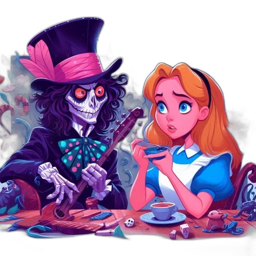 food, concept art, comic book art, fantasy art, cartoon, underwater, fire, neon lights transparent PNG cut-out