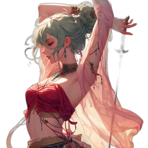dress, mask, staff, crown, concept art, fantasy art, watercolor, pixel art transparent PNG cut-out