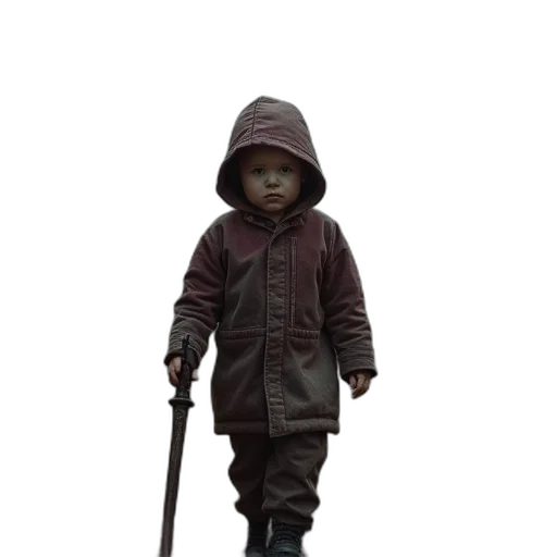 staff, jacket, umbrella, weapon, 3d render, photorealistic, concept art, cyberpunk transparent PNG cut-out
