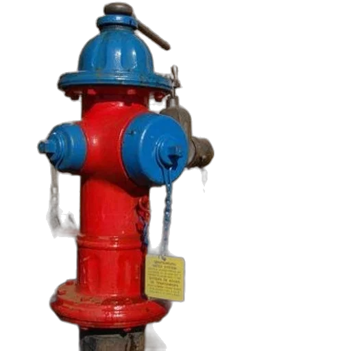 staff, robot, 3d render, red, blue, fire, hydrant, yellow transparent PNG cut-out