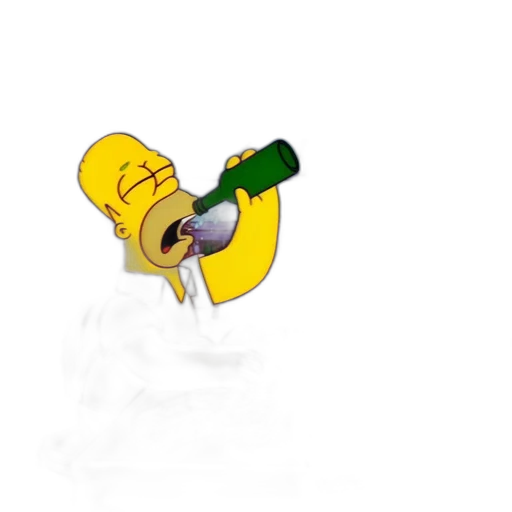 bottle, food, staff, pixel art, 3d render, concept art, fire, animated transparent PNG cut-out