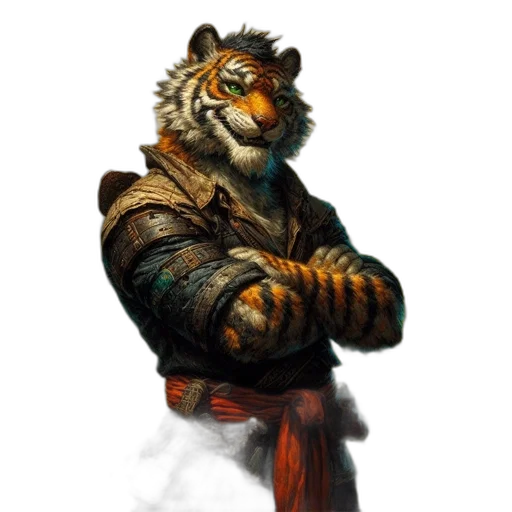 staff, jacket, animal, dragon, fantasy art, concept art, photorealistic, oil painting transparent PNG cut-out