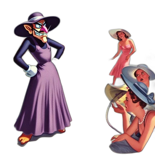 dress, hat, concept art, 3d render, comic book art, fantasy art, fire, red transparent PNG cut-out