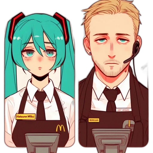staff, robot, face, anime, cartoon, pixel art, concept art, green transparent PNG cut-out