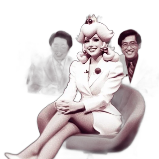 staff, robot, dress, furniture, concept art, vaporwave, photorealistic, cartoon transparent PNG cut-out