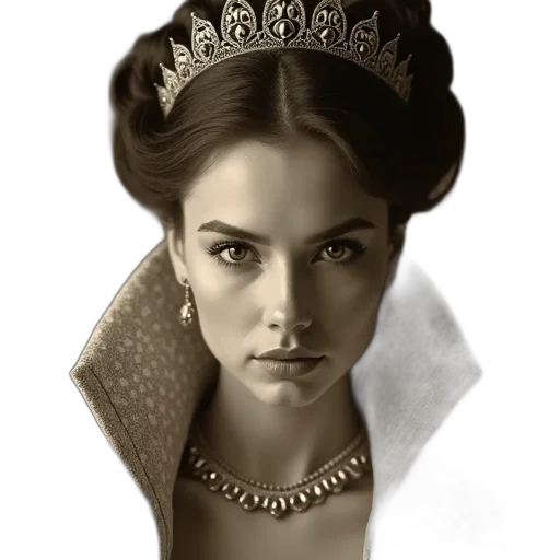crown, jewelry, face, dress, photorealistic, fantasy art, concept art, oil painting transparent PNG cut-out
