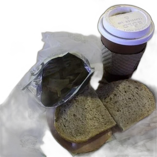 food, sandwich, ham, lettuce, bag, chips, cup, coffee transparent PNG cut-out