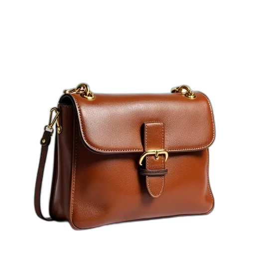earth tones, brown, leather, handbag, textured, surface, gold, chain transparent PNG cut-out
