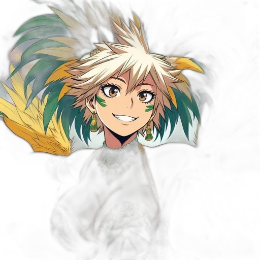 dragon, mask, creature, hair, anime, fantasy art, pixel art, concept art transparent PNG cut-out