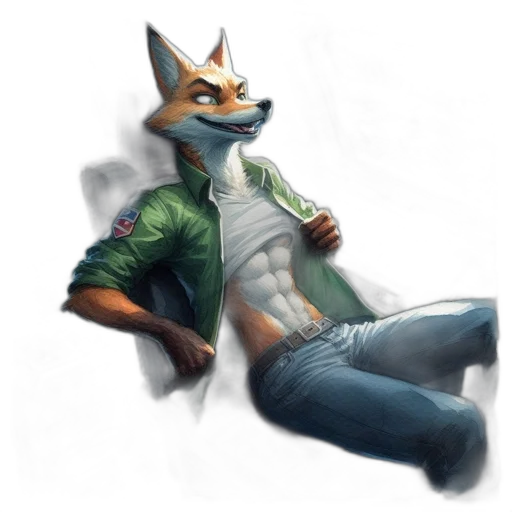 jacket, staff, animal, mask, watercolor, concept art, fantasy art, photorealistic transparent PNG cut-out