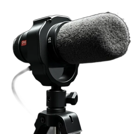 staff, weapon, 3d render, photorealistic, boya, mm250, shotgun, microphone transparent PNG cut-out