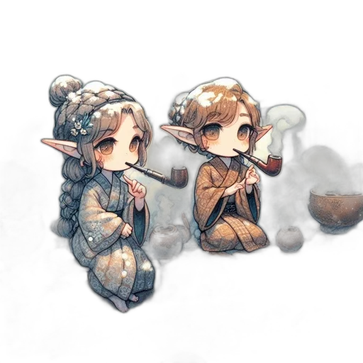 staff, fantasy art, concept art, watercolor, pixel art, snow, forest, fog transparent PNG cut-out