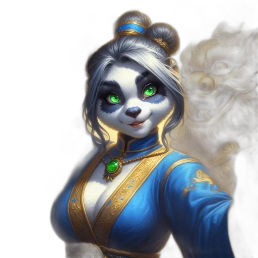 staff, fantasy art, concept art, photorealistic, pixel art, panda-like, character, human-like transparent PNG cut-out