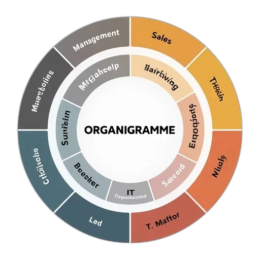 earth tones, circular, organizational, chart, list, names, job, titles transparent PNG cut-out