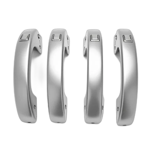 jewelry, set, four, shiny, new-looking, silver, car, door transparent PNG cut-out