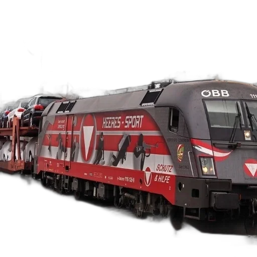 3d render, train, word, heeres-sport, side, transporting, cars transparent PNG cut-out