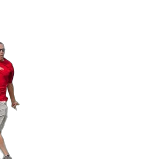 staff, 3d render, concept art, photorealistic, person, red, shirt, walks transparent PNG cut-out