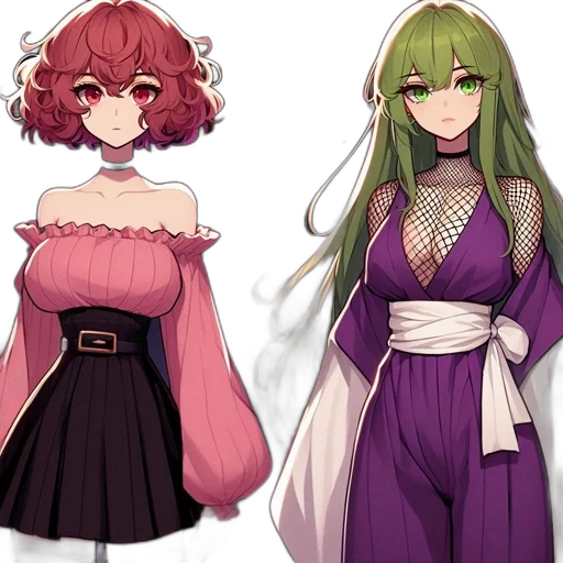 dress, pixel art, concept art, anime, fantasy art, green, monochrome, dark transparent PNG cut-out