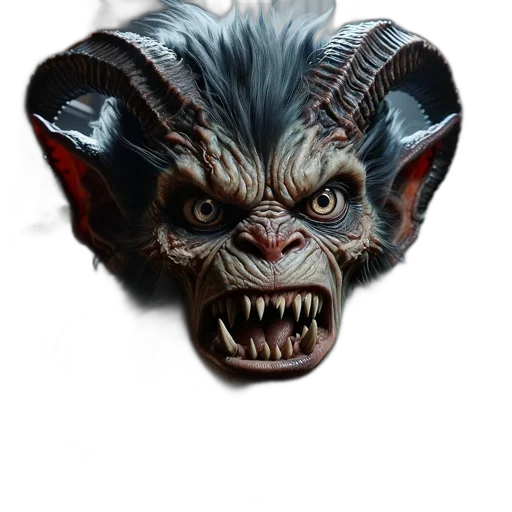 mask, creature, face, staff, concept art, fantasy art, 3d render, photorealistic transparent PNG cut-out