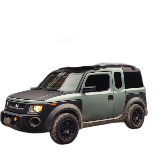 car, weapon, animal, 3d render, photorealistic, concept art, honda, matte transparent PNG cut-out
