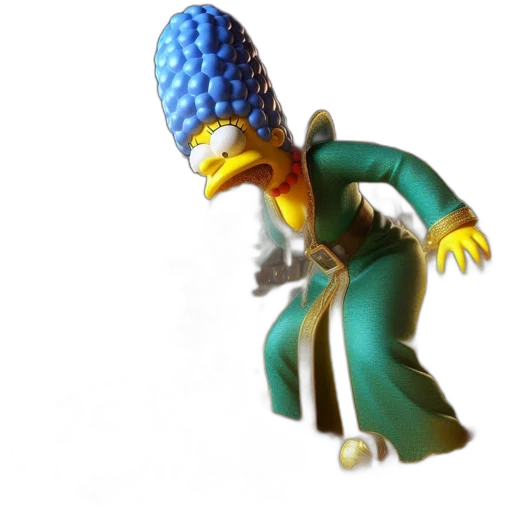 staff, hat, sword, creature, 3d render, concept art, photorealistic, marge transparent PNG cut-out
