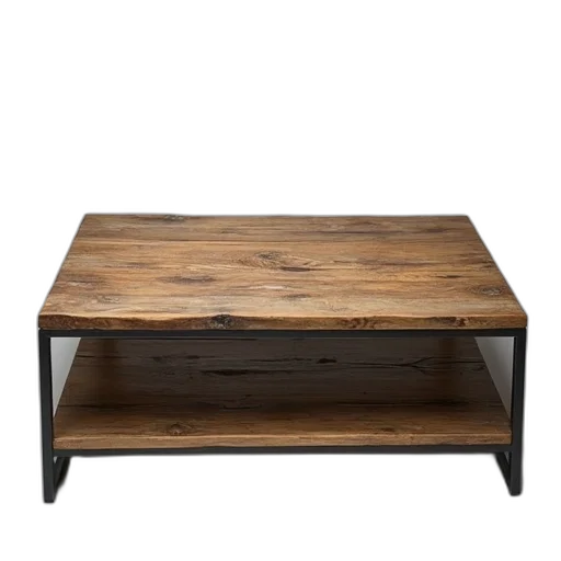 furniture, 3d render, earth tones, dark, rustic, wooden, coffee, table transparent PNG cut-out
