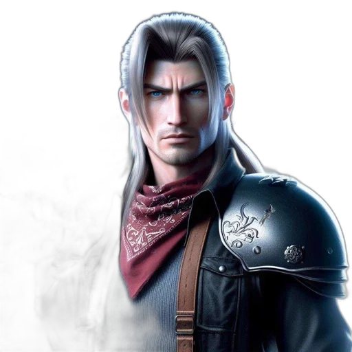 jacket, face, concept art, fantasy art transparent PNG cut-out