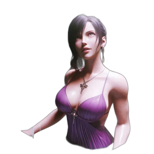 dress, face, staff, 3d render, concept art, fantasy art, photorealistic, pastel transparent PNG cut-out