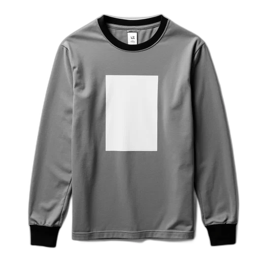 jacket, monochrome, grey, long-sleeve, t-shirt, black, collar, white transparent PNG cut-out