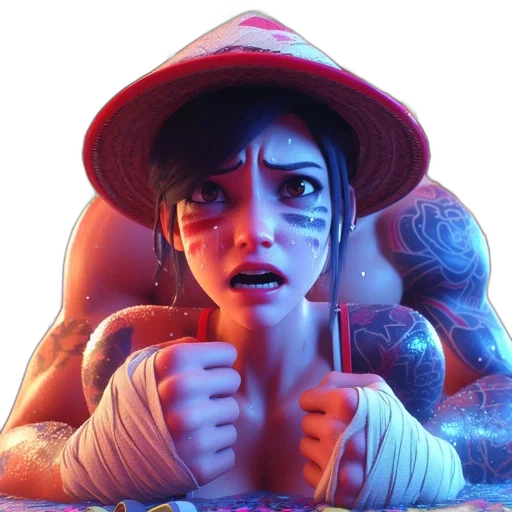 face, robot, hat, creature, concept art, 3d render, comic book art, photorealistic transparent PNG cut-out