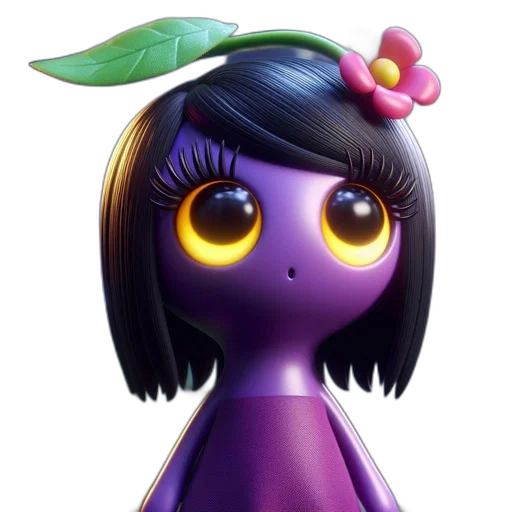 staff, hair, creature, face, 3d render, concept art, fantasy art, cartoon transparent PNG cut-out