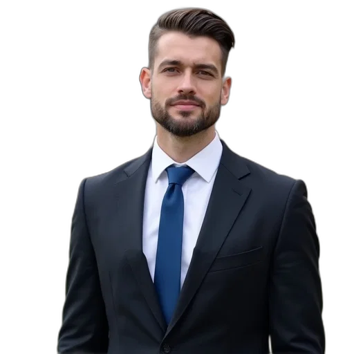 staff, jacket, face, man, dark, suit, blue, tie transparent PNG cut-out