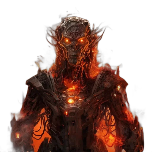 mask, creature, face, robot, concept art, fantasy art, comic book art, 3d render transparent PNG cut-out