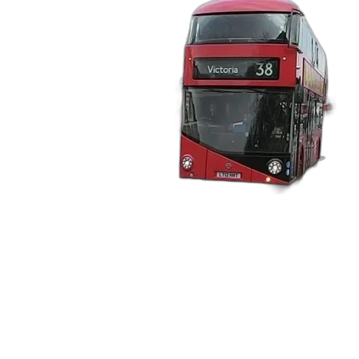 staff, 3d render, photorealistic, concept art, pixel art, red, double-decker, bus transparent PNG cut-out