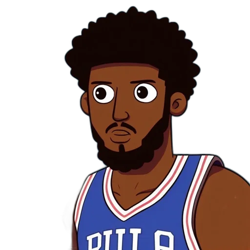 face, cartoon, pixel art, anime, concept art, man, wearing, basketball transparent PNG cut-out