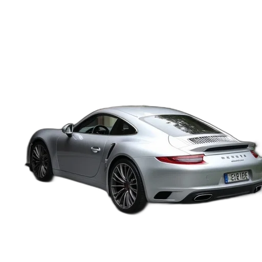 car, 3d render, photorealistic, silver, parked, front, garage transparent PNG cut-out